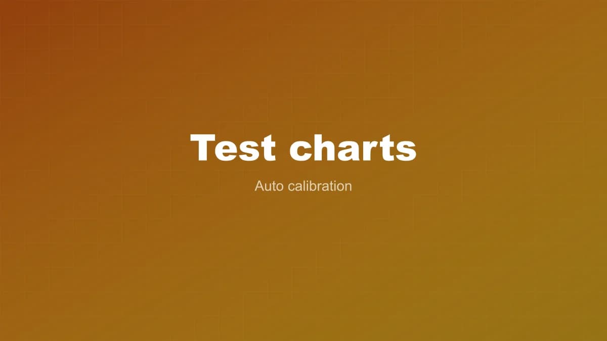 Automatic test charts
